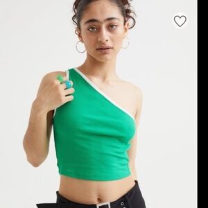 H&M Ribbed One-shoulder Top